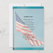 Patriottische Funeral Prayer Kaart Sjabloon (Achterkant)