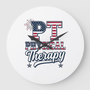 Patriottische Fysiotherapie Vintage PT T-shirt Ont Grote Klok