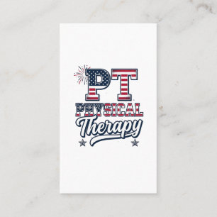 Patriottische Fysiotherapie Vintage PT T-shirt Ont Visitekaartje