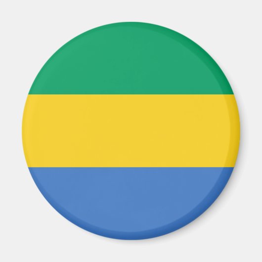 Patriottische Gabonese vlag Magneet (Voorkant)