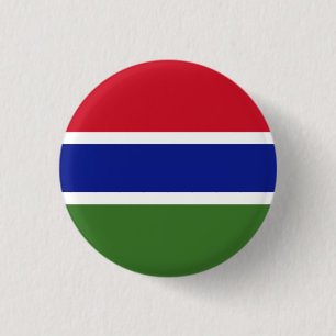 Patriottische Gambia-vlag Ronde Button 3,2 Cm