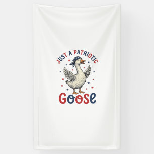 Patriottische Gans Vintage 4 juli T-shirt Ontwerp Spandoek