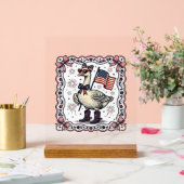 Patriottische Gans Vintage Gravure Acryl Bord (Huwelijk)