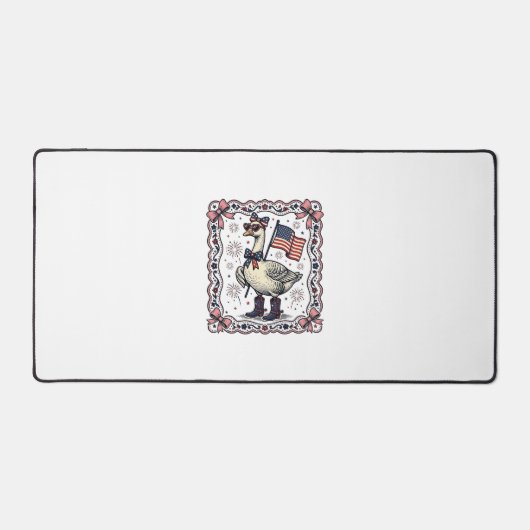 Patriottische Gans Vintage Gravure Bureaumat (Voorkant)