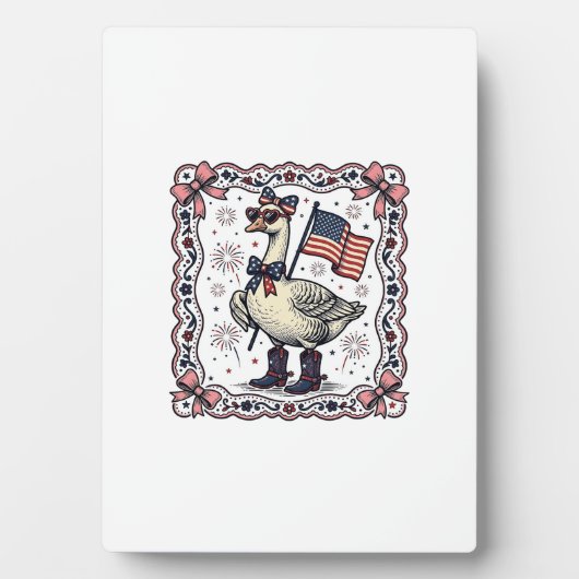 Patriottische Gans Vintage Gravure Fotoplaat (voorkant)