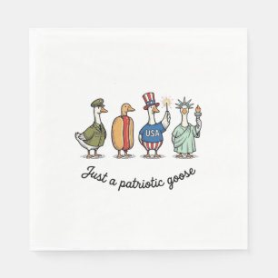 Patriottische Gans Vintage Gravure Grappige USA T- Servet