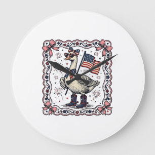 Patriottische Gans Vintage Gravure Grote Klok