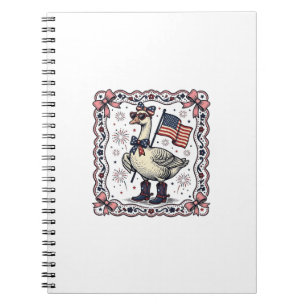 Patriottische Gans Vintage Gravure Notitieboek