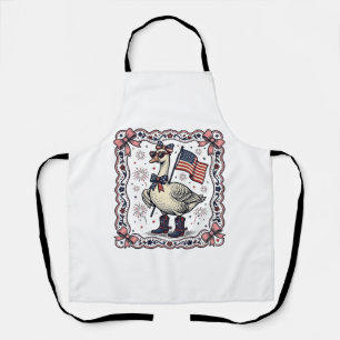 Patriottische Gans Vintage Gravure Schort