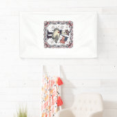 Patriottische Gans Vintage Gravure Spandoek (Insitu)