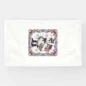 Patriottische Gans Vintage Gravure Spandoek (Horizontaal)
