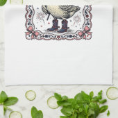 Patriottische Gans Vintage Gravure Theedoek (Gevouwen)