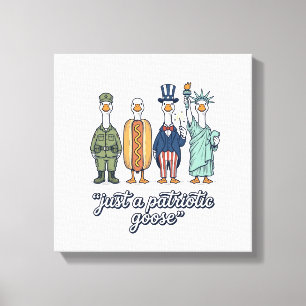 Patriottische Ganzen Opstelling Vintage Vector T-s Canvas Afdruk
