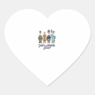 Patriottische Ganzen Opstelling Vintage Vector T-s Hart Sticker