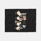 Patriottische Ganzen Parade 4 juli-viering Fleece Deken (Voorkant (Horizontaal))