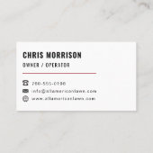 Patriottische gazon zorg rijden maaier USA Vlag Visitekaartje (Achterkant)