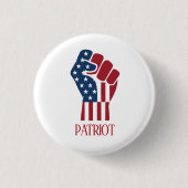 Patriottische Gebalde Vuist Ronde Button 3,2 Cm (Voorkant)