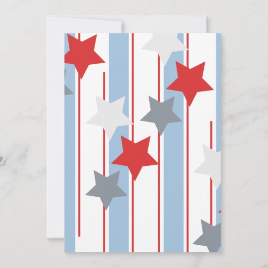 Patriottische gebeurtenis op 4 juli Stars Stripes  Kaart (Achterkant)