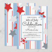 Patriottische gebeurtenis op 4 juli Stars Stripes  Kaart (Voorkant / Achterkant)