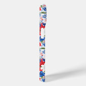 Patriottische gebloemde monogram Case-Mate iPhone case (Achterkant / Rechts)