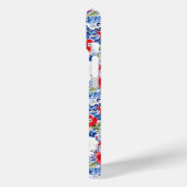 Patriottische gebloemde monogram Case-Mate iPhone case (Achterkant / Links)
