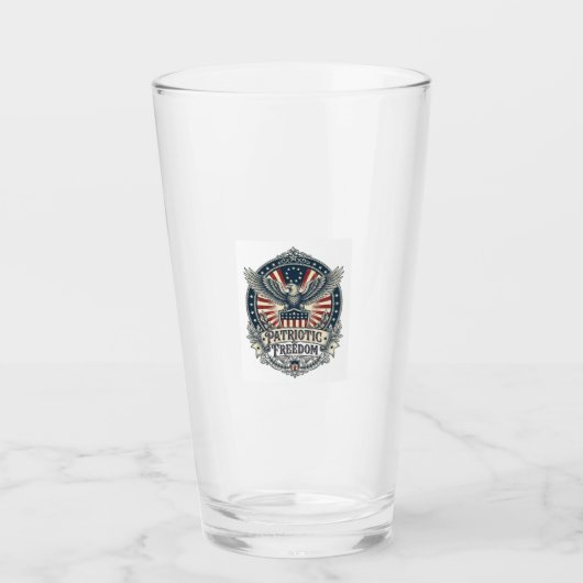 Patriottische Geboortejaar Serie Vector Grafische Glas (Voorkant)