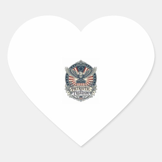Patriottische Geboortejaar Serie Vector Grafische Hart Sticker (Voorkant)