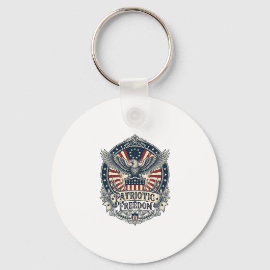 Patriottische Geboortejaar Serie Vector Grafische Sleutelhanger (Voorkant)