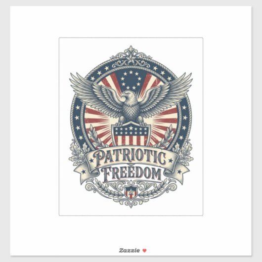 Patriottische Geboortejaar Serie Vector Grafische Sticker (Vel)