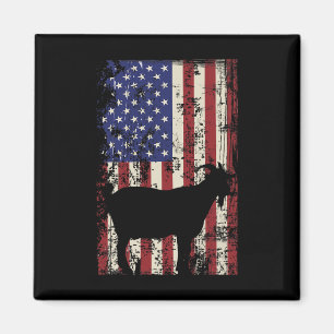 Patriottische Geit 4 juli Amerikaanse Vlag Magneet