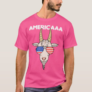Patriottische geit 4 juli Mannen Boys Funny Goat A T-shirt