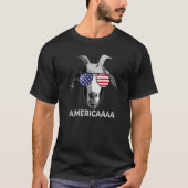 Patriottische geit 4 juli VS is de geit Ameri T-shirt (Voorkant)