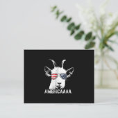 Patriottische geit Funny Goat America Aankondigingskaart (Staand voorkant)