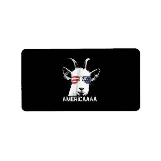 Patriottische geit Funny Goat America Etiket (Voorkant)