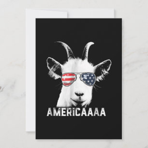 Patriottische geit Funny Goat America Feestdagenkaart