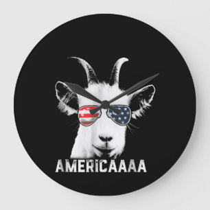 Patriottische geit Funny Goat America Grote Klok