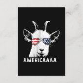 Patriottische geit Funny Goat America Informatiekaartje (Voorkant)