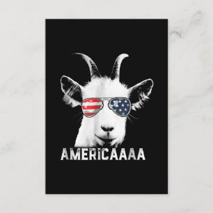 Patriottische geit Funny Goat America Informatiekaartje