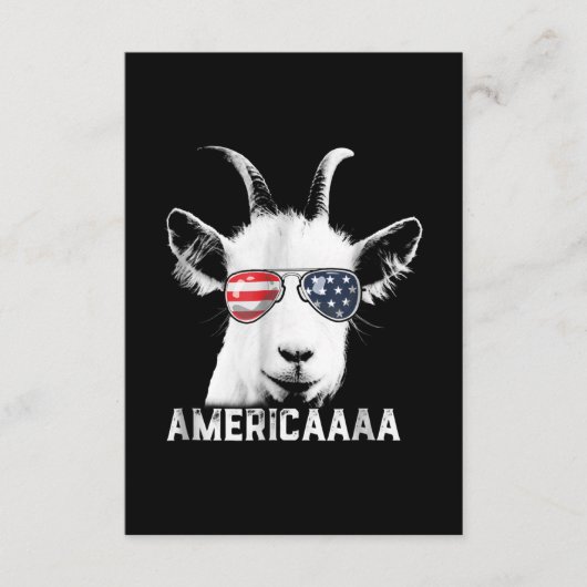 Patriottische geit Funny Goat America Informatiekaartje (Voorkant)