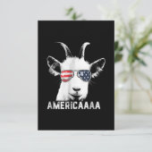 Patriottische geit Funny Goat America Informatiekaartje (Staand voorkant)