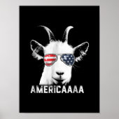 Patriottische geit Funny Goat America Poster (Voorkant)