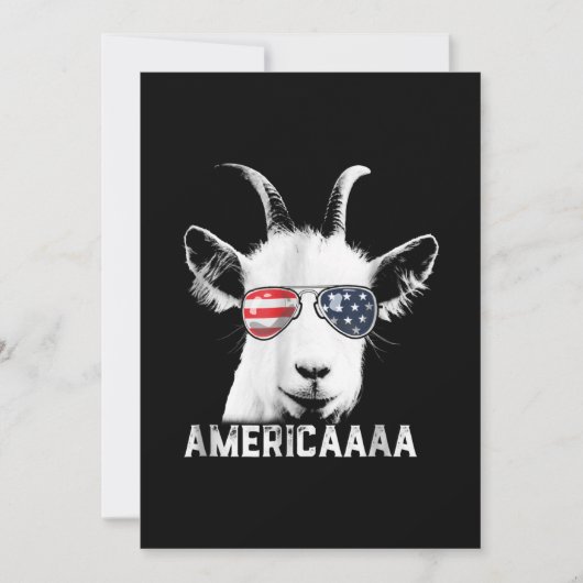 Patriottische geit Funny Goat America Save The Date (Voorkant)