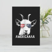 Patriottische geit Funny Goat America Save The Date (Staand voorkant)