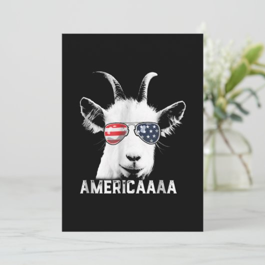 Patriottische geit Funny Goat America Save The Date (Staand voorkant)