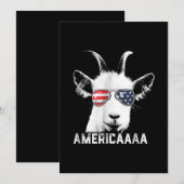 Patriottische geit Funny Goat America Save The Date (Voorkant / Achterkant)