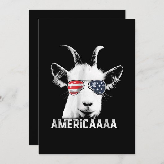 Patriottische geit Funny Goat America Save The Date (Voorkant / Achterkant)