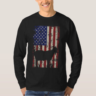 Patriottische geit op 4 juli Amerikaanse vlag T-shirt
