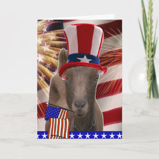 PATRIOTTISCHE GEIT VIERDE VAN DE GIFTEN VAN JULI KAART