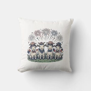 Patriottische Geiten Vuurwerk Vintage Shirt Ontwer Kussen