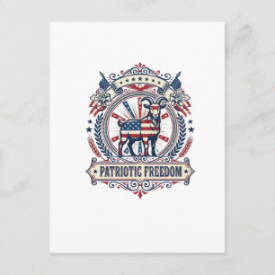 Patriottische Geitenboerderij Vector Grafische T-s Briefkaart